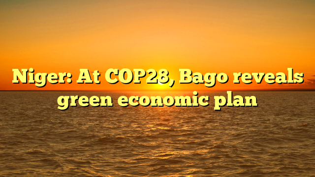 Niger: At COP28, Bago reveals green economic plan