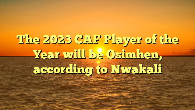 The 2023 CAF Player of the Year will be Osimhen, according to Nwakali